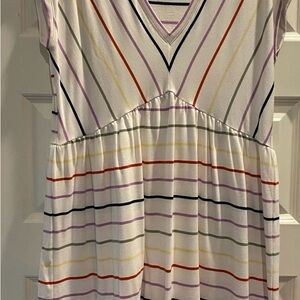 Striped V-Neck Women's Top